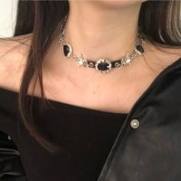 Y2K Choker Gemstone Necklace Fashion Accessory