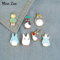 My Neighbor Comic Enamel Pins Chinchilla Brooches Shirt Bag Badge Childhood Cartoon Animals Jewelry Gift