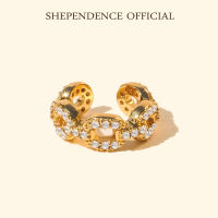 Shependence ต่างหูหนีบคริสตัลโซ่ (Crystal Chain Ear Cuff)