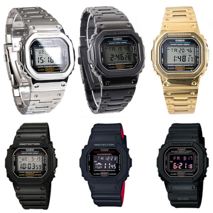 langleyนาฬิกาเหล็กสแตนเลสนาฬิกาวงสำหรับcasioนาฬิกาข้อมือกรณี5610ชุด-glx-5600-g-5600-e-gls-5600สายนาฬิกาสำหรับg-shockอุปกรณ์เสริมวงผู้ชายนาฬิกาอุปกรณ์เสริมสร้อยข้อมือ