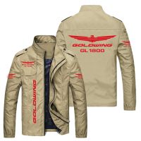 ✔ 2023 Mens Motorcycle Jacket Honda Gold Wing GL1800 Printed Bomber Jacket Racing Suit Windbreaker Honda Motochoss Mens and Wome