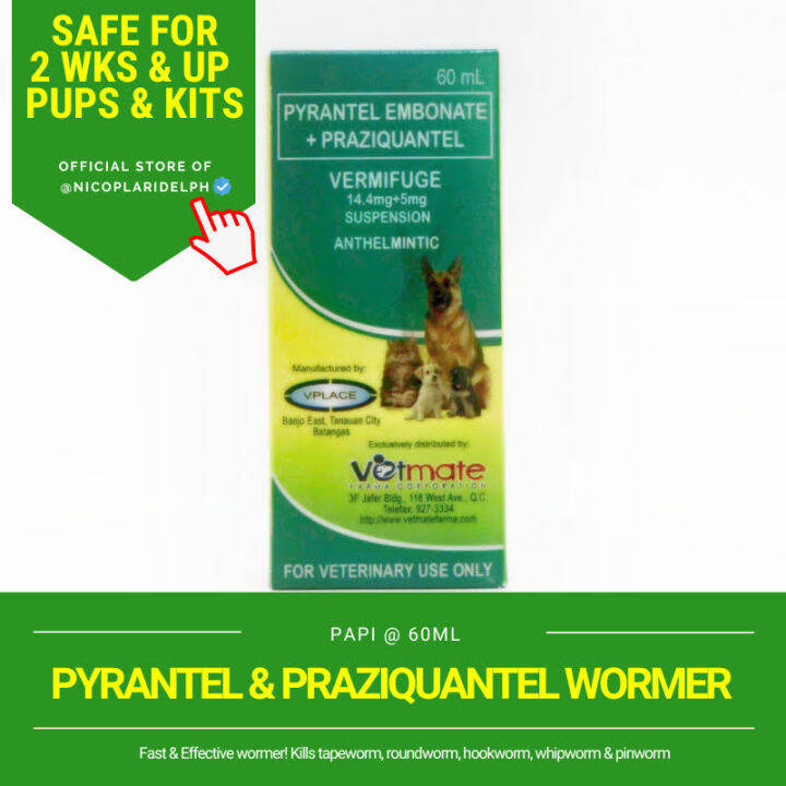 Papi Pirantel Vermifuge Syrup for Fast and Effective Deworming of Dogs