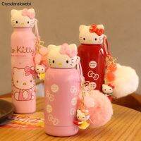 KT Cat 200/280ml Cartoon Pink Bottle Stainless Steel Cute Bottle Water Bottle For Kids Garrafa De Agua