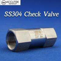 SS304/316 Stainless Steel 1/4 3/8 1/2 quot; BSP Female Thread High Pressure Check Valves Non Return One way Gate For Water Air Oill