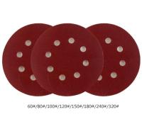 ❀ 50pcs 7 Inch 175mm Round Sandpaper Eight Hole Disk Sand Sheets 60-320 Grit Hook and Loop Sanding Disc Polish