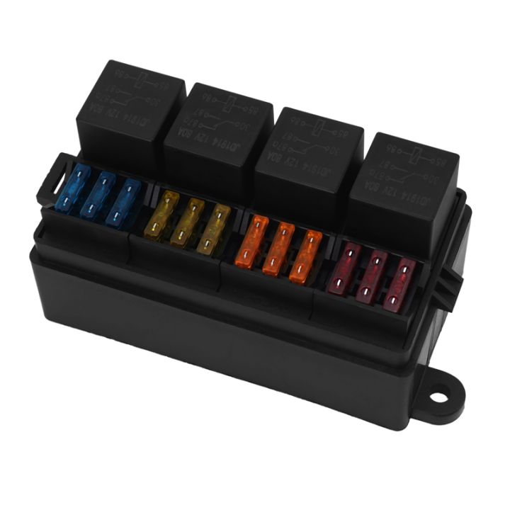 12-way-blade-fuse-holder-box-with-spade-terminals-and-fuse-12pcs-4pin-12v-80a-relays-for-car-truck-trailer-and-boat