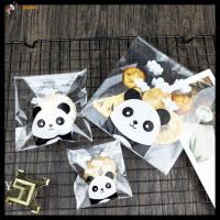 JINSWA 100pcs คุณภาพสูง ของชำร่วยงานแต่งงาน แพ็คเกจของขวัญ กาวในตัว ถุงขนม กระเป๋าใส่คุกกี้พลาสติก แพนด้า