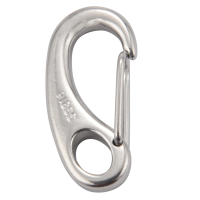 6PCS Boat Marine Stainless Steel Egg Shape Spring Snap Hook Clips Quick Carabiner Outdoor Buckle