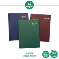Diary Planner สมุดแพลนเนอร์ 2023 สมุดไดอารี่ริมลวด ขนาด A5 ความหนา 70แกรม 112แผ่น DX 304-001X คละสี