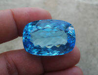 ร้านนี้ขายแต่ของแท้++ไซส์ใหญ่++พลอยสวิสบลูโทแพซสี่เหลี่ยม (Natural Swiss Blue Topaz) น้ำหนัก 95.80 กะรัต อัญมณีประจำเดือนพฤศจิกายน คัดสวย สะอาด