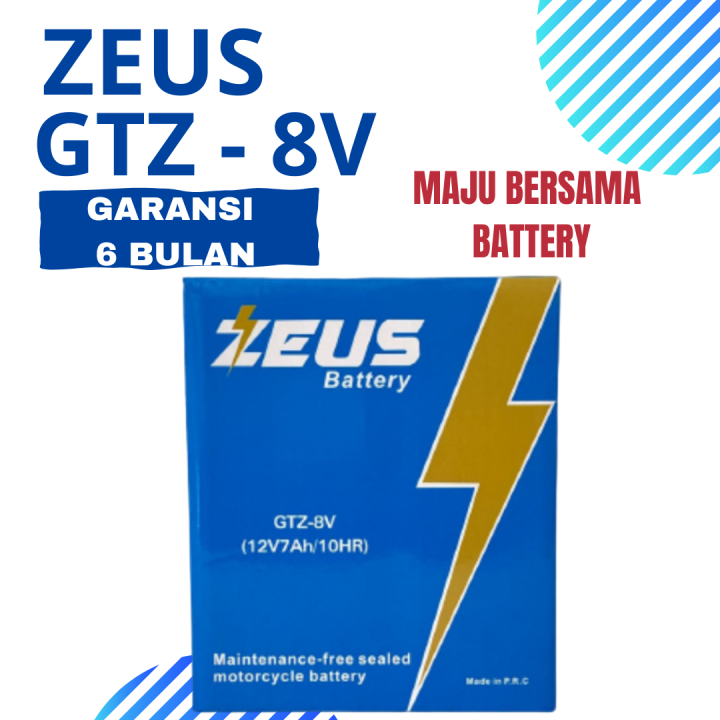 Aki Motor Zeus GTZ8V Aki Kering | Lazada Indonesia