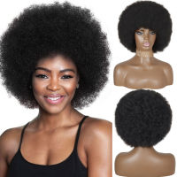 AZQUEEN Afro Wig Women Short Fluffy Hair Wigs with Bangs For Black Women Kinky curly Synthetic Hair For Party Dance Cosplay Wigs