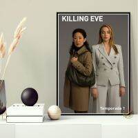 Killing Eve โปสเตอร์ละครอเมริกันอังกฤษภาพผ้าใบศิลปะผนังการตกแต่งบ้านภาพวาดสำหรับห้องนอนของขวัญ69F 0726