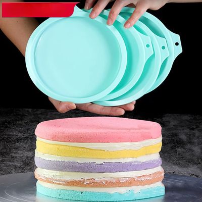 4/6/8 Inch Round Silicone Layer Cake Mould Silicone Mousse Cake Mold Layered Cake Round Shape Mold Cake Baking Tools