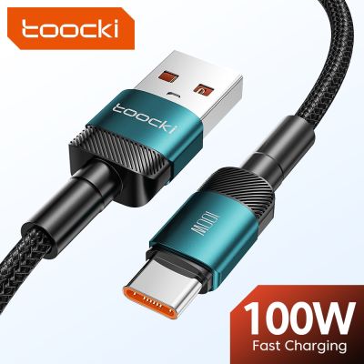 Toocki 100W USB Type C Cable Fast Charging USB C Charger Cord For Huawei P40 P30 Realme Oppo Oneplus Poco Data Cord Wall Chargers