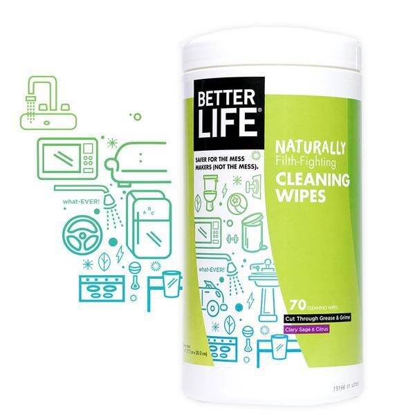 practical Better Life Natural All Purpose Cleaning Wipes Clary Sage