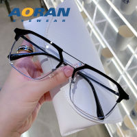 Men Eyewear Glasses ผู้ชายแว่นตาคานคู่2022ใหม่ผู้ชายป้องกันแสงสีฟ้าแว่นตาธุรกิจย้อนยุคตารางแว่นตาธรรมดาเปลี่ยนเลนส์ที่มีกรอบสายตาสั้นสำหรับผู้ชาย