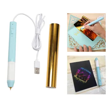 Chzimade 1.5mm Heat Foil Pen Gold Hot Stamping Foil Pen Set To Add Shining  Handwritten