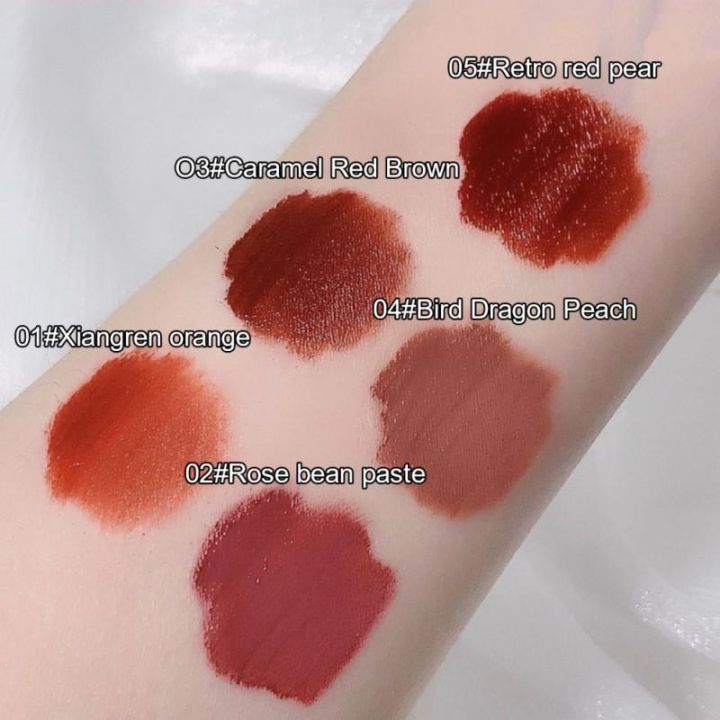 5pcs-lip-glaze-velvet-matte-lipstick-waterproof-long-lasting-lip-glaze-lip-gloss-makeup-cute-lipstick-set-red-lip-tint-cosmetic