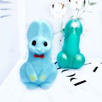 DIY 3D Rabbit Penis Candle Soap Mold Scented Candle Silicone Mold Easter Decoration Rabbit Cake Mold Candle Making Supplies