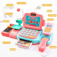 Electronic mini simulation supermarket cash register kit toy children checkout counter role play cashier girl toy gift