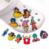 แฟชั่น1PCS การ์ตูนญี่ปุ่นอะนิเมะ Kakarotto Series รองเท้าแตะ Pins หัวเข็มขัด PVC Jibbitz Charms รองเท้า DIY Crocs ตกแต่งรองเท้าแตะอุปกรณ์เสริมสำหรับเด็กชายเด็กหญิงเด็กปาร์ตี้ที่ไม่ซ้ำกันของขวัญ