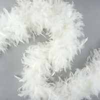 2 เมตรสีขาวตุรกี Feathers Boa ตุรกี Plumes ผ้าคลุมไหล่สำหรับ Diy Carnival Party ชุดเสื้อผ้างานฝีมือตกแต่ง Plume-ea8