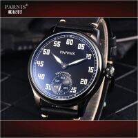 ◎™Pilot Parnis Bernie นาฬิกากลไกคู่มือการเคลื่อนไหวของ St3621นกนางนวลดาบของผู้ชายสีน้ำเงินเรืองแสง