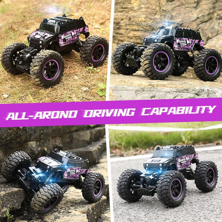 songtai-remote-control-car-purple-rc-truck-4x4-off-road-waterproof-function-360-rotation-suitable-for-boys-girls-adult-and-childrens-toy