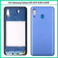 New For Samsung Galaxy A30 2019 A305 A305F Middle Frame Bezel A30 Battery Back Cover Rear Door Housing Case Adhesive Replace