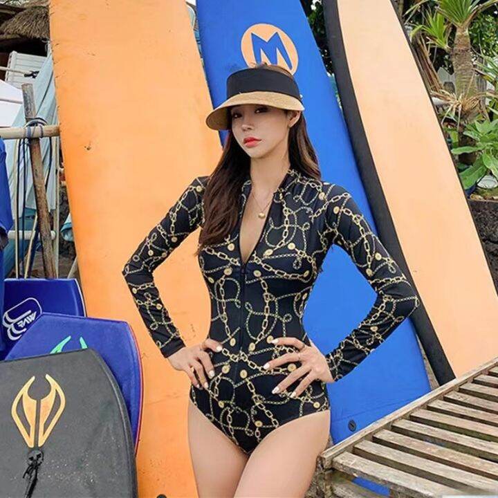 【HOT】 Korean swimsuit Korean swimwear Rashguard Ocean Breeze Floral