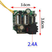 mashai โมดูลพลังงานชาร์จเร็ว2.4A 1A เอาต์พุต USB Type-C สองช่องหัวบอร์ดจ่ายไฟ