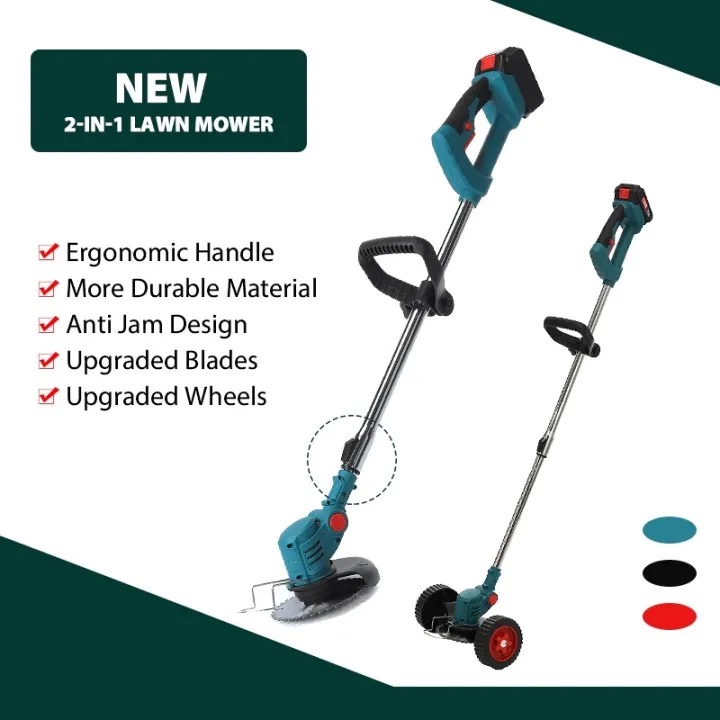 2022 New Electric Lawn Mower Rechargeable Grass Cutter With Wheels