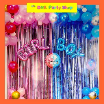 Gender Reveal Party Decorations Set 112Pcs Pink Blue Gold Balloons