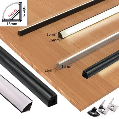 0.5m/pcs V-type LED Black Aluminum Profile With Milky Cover Channel Diffuser Wall Decor Corner Cabinet Bar Line Tube Strip Light