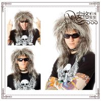 ? วิกผม cos Chemical fiber wig heavy metals punk man head Halloween sell like hot cakes