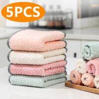 hot【cw】 5PCS Thick Dish Rag Non-stick Thickened Table Cleaning Absorbent Scouring