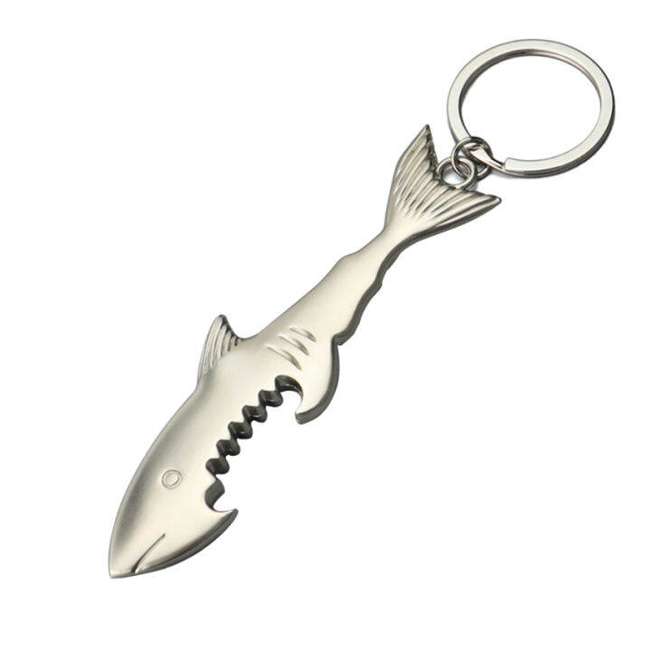 Cute Shark Can Opener Keychain Shark Bottle Cap Opener Keychain Ring Key Holder Gifts Lazada
