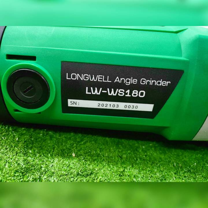 longwell-เครื่องเจียร์-รุ่น-lw-ws180-สีเขียว-ขนาด-7-นิ้ว-กำลังไฟ-2200-วัตต์-angle-grinder-สำหรับงานหนัก-เครื่องเจียร์