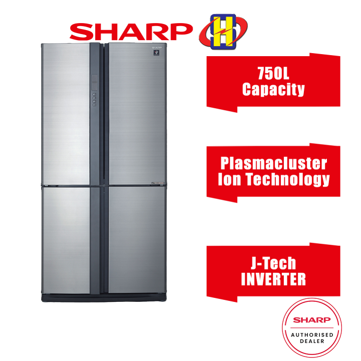 sharp 4 door fridge sjf95vmss