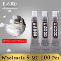 【LZ】 E6000 9ml 100 tubos para jóias grânulo hobby cola vara roupas strass acrílico diy tela do telefone contas resina