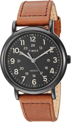 Timex Mens TW2T30500 Weekender 40mm Brown/Black Two-Piece Leather Strap Watch