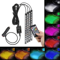 Automotive Interior Decorative Lights LED Car Foot Light 243648 LED Atmosphere Lamp RemoteVoice Control Music rhythm lights