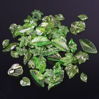 30pcs/lot Green Plastic Leaf Charms Leaves Beads Pendants For Diy Necklace Bracelet Earrings Jewelry Making Handmade Crafts DIY accessories and others