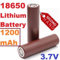 ถ่าน 18650 สีน้ำตาล 3.7V 1200mAh แท้มีแบรน Samsung LG Sanyo เป็นแบตมือสองแกะจากแบตโน๊ตบุ๊ค ถ่านชาร์จ Lithium Battery Li-ion