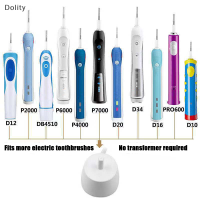 Dolity แปรงสีฟันไฟฟ้า Stand Charger EU plug REPLACEMENT สำหรับ Braun Oral B D12 D20