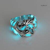 [TERLARIS]Ring Stitching Colors Irregular Shape Alloy Party Gifts Luminous Dragon Ring for Birthday