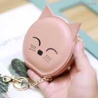 ? กระเป๋าสตางค์ ซองการ์ด ถุงเงิน The new 2022 Japanese and Korean cartoon cow creative zero wallet card bag leather coin Kitty pendant key