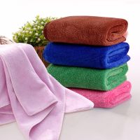 ♤ 1PC Towel Microfiber Quick Drying Quick Dry Solid Color Soft Face Towel Dry Head Hair Towel Adult Face Towel 30x30cm