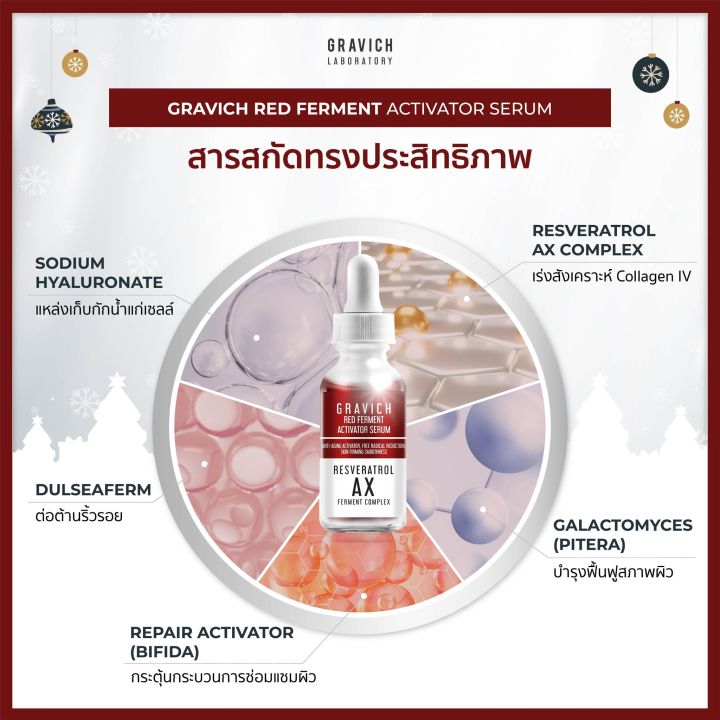 gravich-red-ferment-serum-ลดเลือนริ้วรอย-ยกกระชับผิวหย่อยคล้อย-ผิวอิ่มฟูเด้ง-อ่อนเยาว์-30-ml